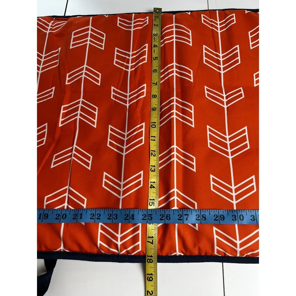 Sweet Jojo Reversible 3 Pc  Arrow Collection Orange Navy Crib Rail Guard Covers